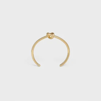 Bracelet extra-fin Knot en laiton avec finition dorée