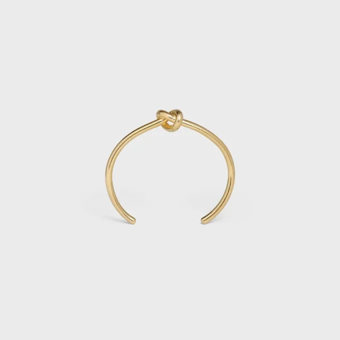 Bracelet extra-fin Knot en laiton avec finition dorée Bracelet extra-fin Knot en laiton avec finition dorée
