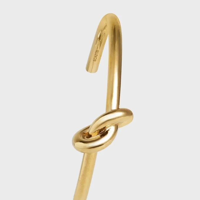 Bracelet extra-fin Knot en laiton avec finition dorée Bracelet extra-fin Knot en laiton avec finition dorée