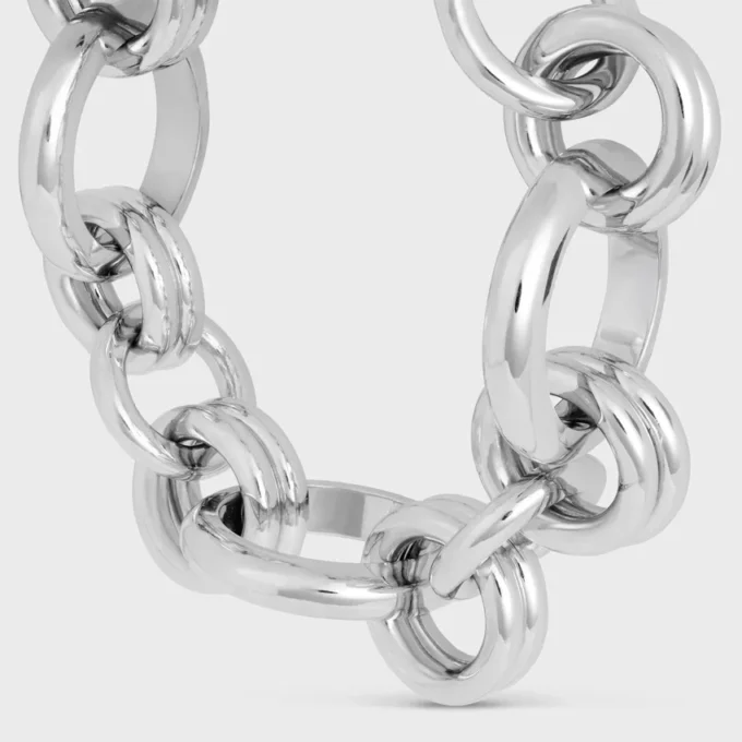 Bracelet Heritage Chunky en laiton avec finition rhodiée Bracelet Heritage Chunky en laiton avec finition rhodiée