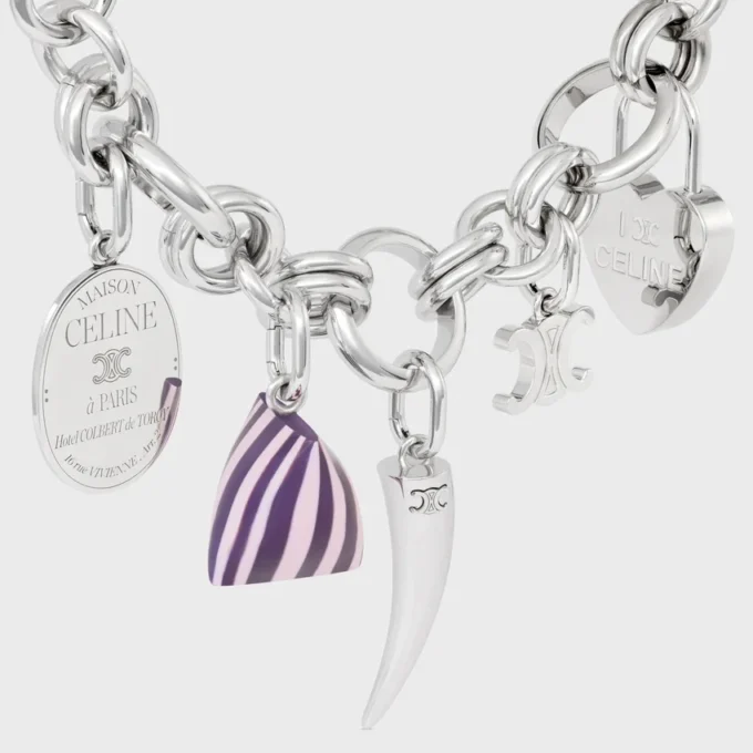 Bracelet Heritage Chunky en laiton avec finition rhodiée Bracelet Heritage Chunky en laiton avec finition rhodiée
