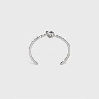 Bracelet Knot extra-fin en laiton avec finition rhodiée