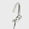 Bracelet Knot extra-fin en laiton avec finition rhodiée