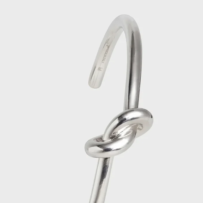 Bracelet Knot extra-fin en laiton avec finition rhodiée