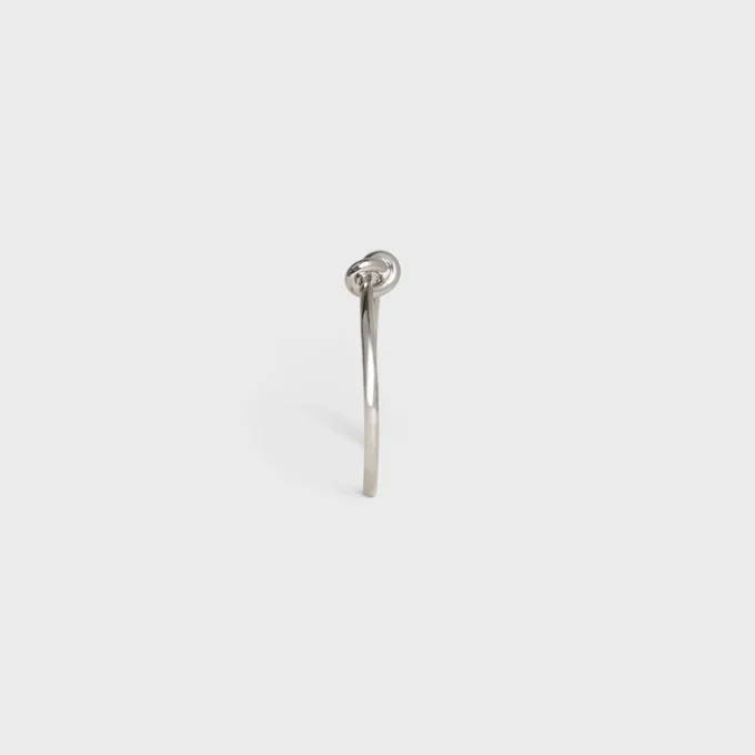 Bracelet Knot extra-fin en laiton avec finition rhodiée