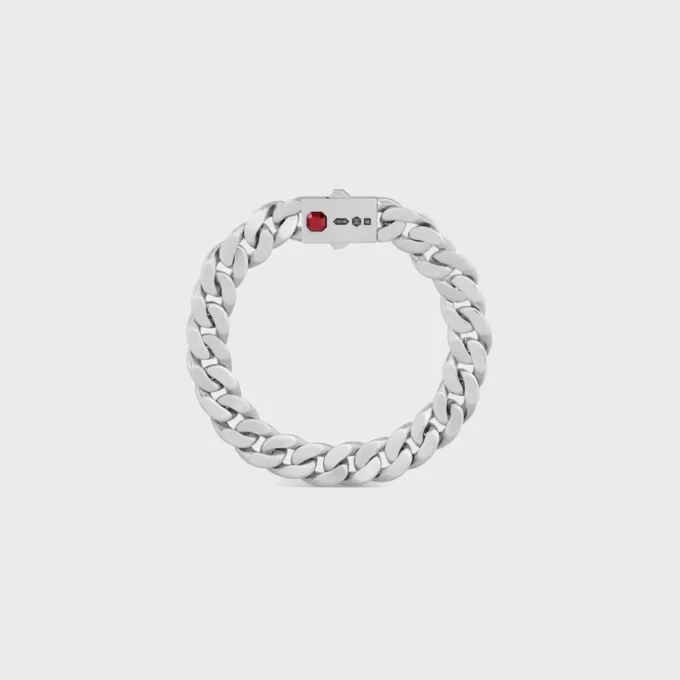 Bracelet Les Poincons CELINE en argent sterling et grenat Bracelet Les Poincons CELINE en argent sterling et grenat
