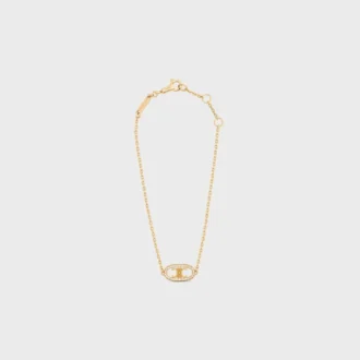 Bracelet Maillon Triomphe en or jaune et diamants