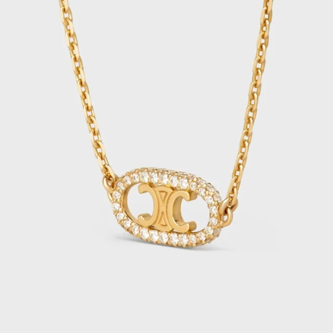 Bracelet Maillon Triomphe en or jaune et diamants Bracelet Maillon Triomphe en or jaune et diamants