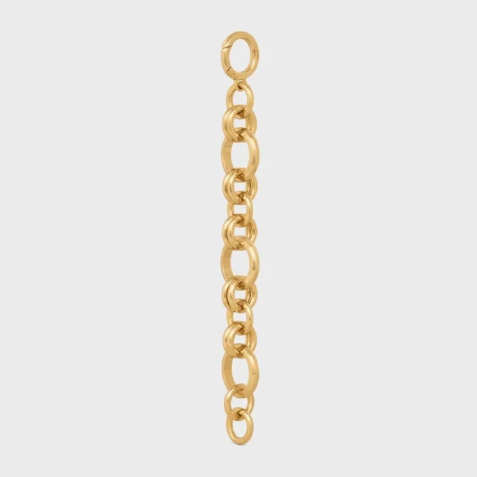 Bracelet épais CELINE Charms Heritage en laiton avec finition dorée Bracelet épais CELINE Charms Heritage en laiton avec finition dorée