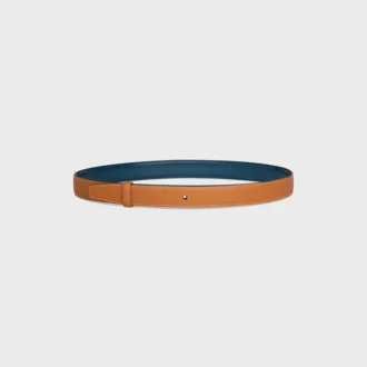 Bracelet réversible 25 mm en taurillon et cuir de veau naturel