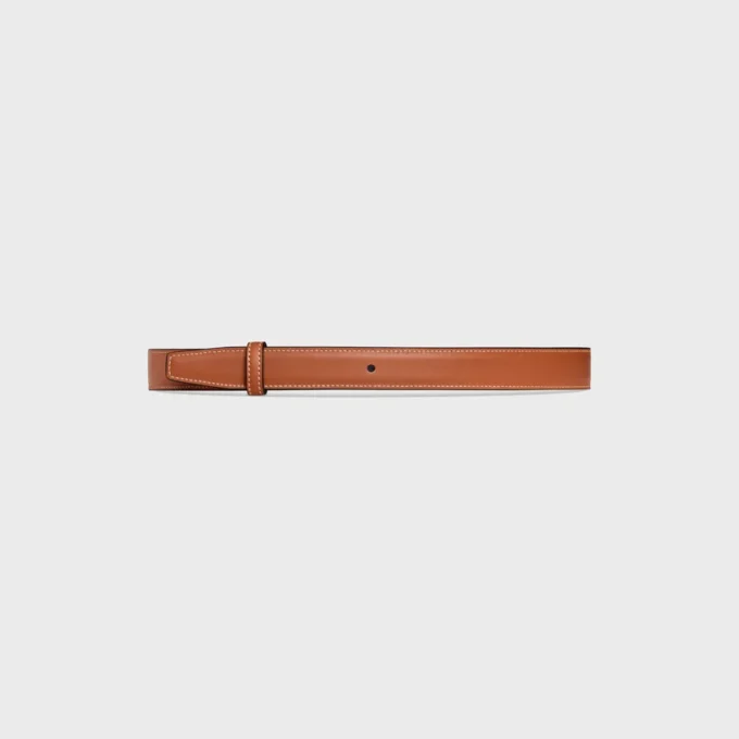 Bracelet réversible 25 mm en taurillon et cuir de veau naturel Bracelet réversible 25 mm en taurillon et cuir de veau naturel
