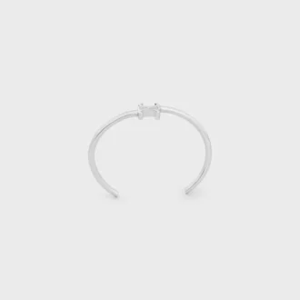 Bracelet Triomphe asymétrique en laiton avec finition rhodiée Bracelet Triomphe asymétrique en laiton avec finition rhodiée