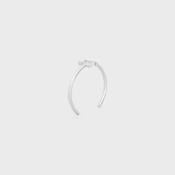 Bracelet Triomphe asymétrique en laiton avec finition rhodiée