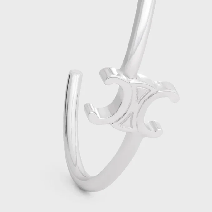 Bracelet Triomphe asymétrique en laiton avec finition rhodiée