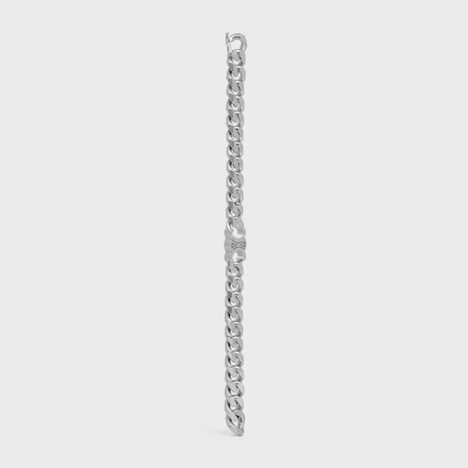 Bracelet Triomphe Gourmette en laiton avec finition rhodiée Bracelet Triomphe Gourmette en laiton avec finition rhodiée