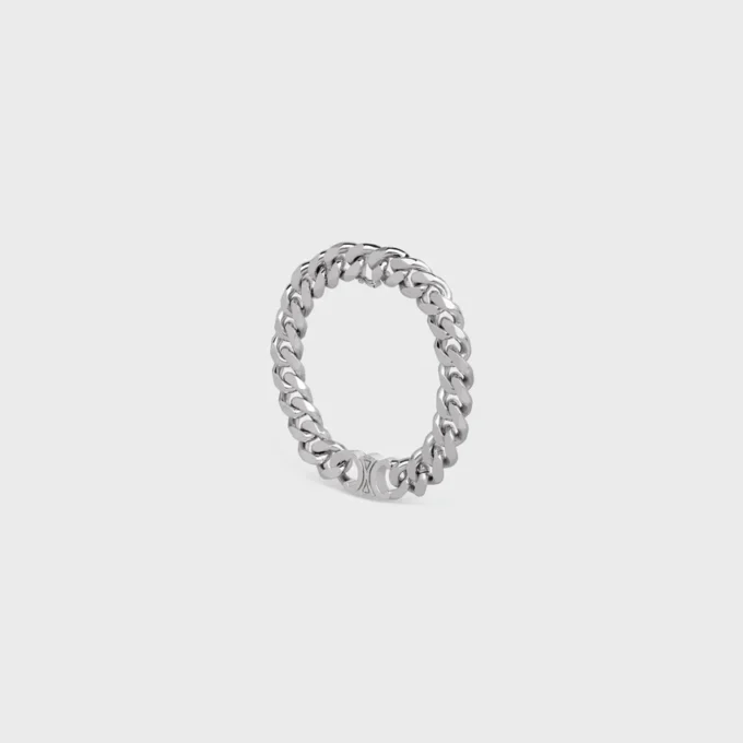 Bracelet Triomphe Gourmette en laiton avec finition rhodiée Bracelet Triomphe Gourmette en laiton avec finition rhodiée