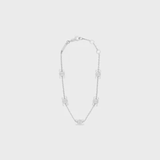 Bracelet Triomphe Mini Triomphe en laiton avec finition rhodiée Bracelet Triomphe Mini Triomphe en laiton avec finition rhodiée