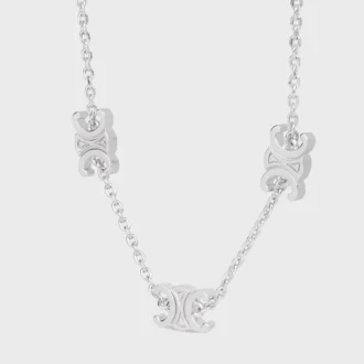Bracelet Triomphe Mini Triomphe en laiton avec finition rhodiée Bracelet Triomphe Mini Triomphe en laiton avec finition rhodiée