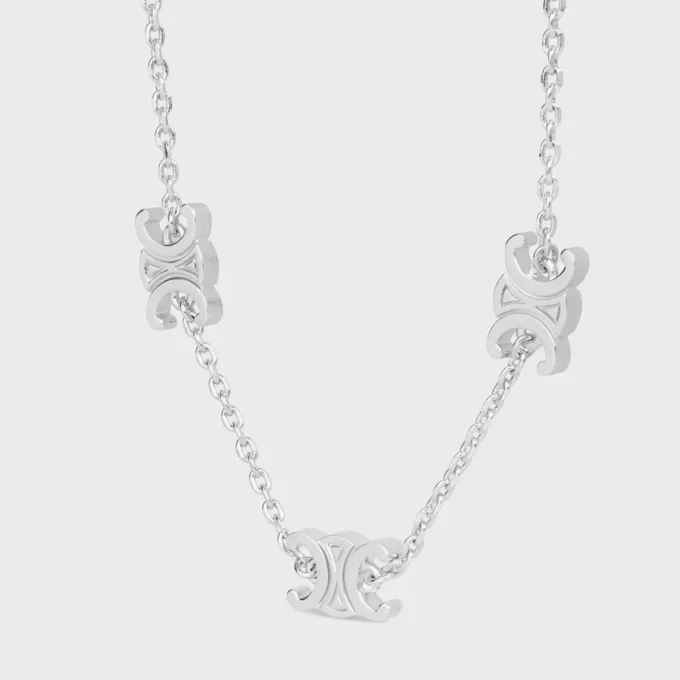 Bracelet Triomphe Mini Triomphe en laiton avec finition rhodiée Bracelet Triomphe Mini Triomphe en laiton avec finition rhodiée