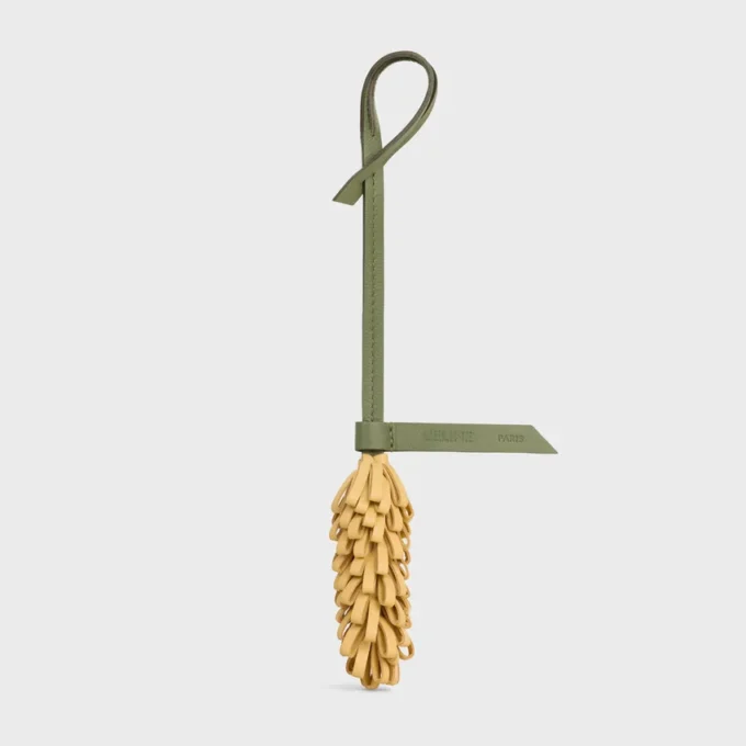 Breloque « Wheat » en cuir d&rsquo;agneau lisse