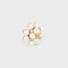 Broche Les Perles CELINE en strass, perles en résine, laiton avec finition dorée et acier Broche Les Perles CELINE en strass, perles en résine, laiton avec finition dorée et acier