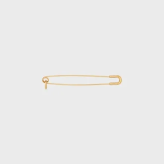 Broche à épingle de sûreté en laiton avec finition dorée