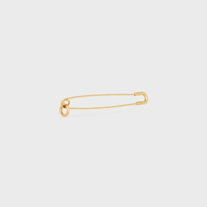 Broche à épingle de sûreté en laiton avec finition dorée