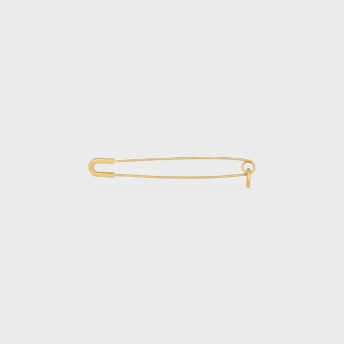 Broche à épingle de sûreté en laiton avec finition dorée