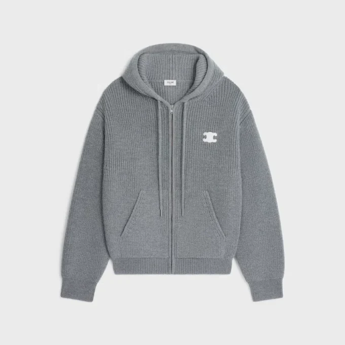 Cardigan à capuche en laine Cardigan à capuche en laine