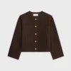 Cardigan en cachemire double face