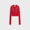 Cardigan en coton crocheté