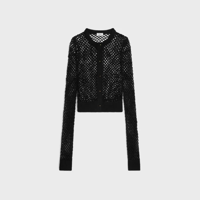 Cardigan en coton crocheté