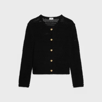Cardigan en coton crocheté