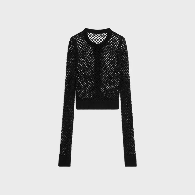 Cardigan en coton crocheté