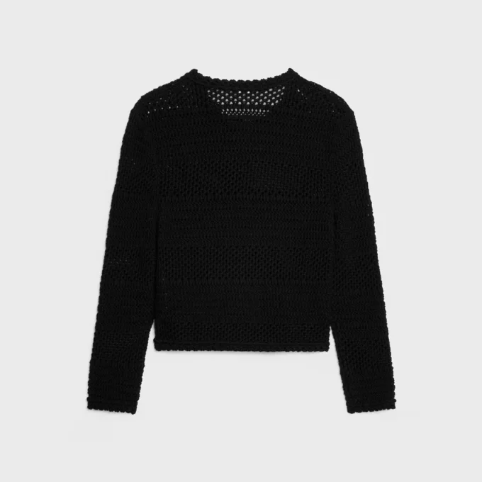 Cardigan en coton crocheté