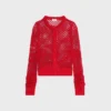 Cardigan en coton crocheté