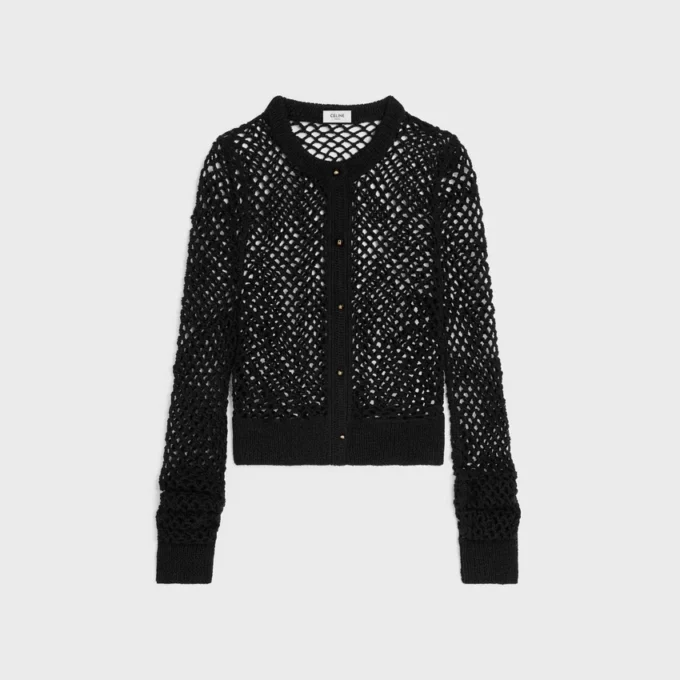 Cardigan en coton crocheté