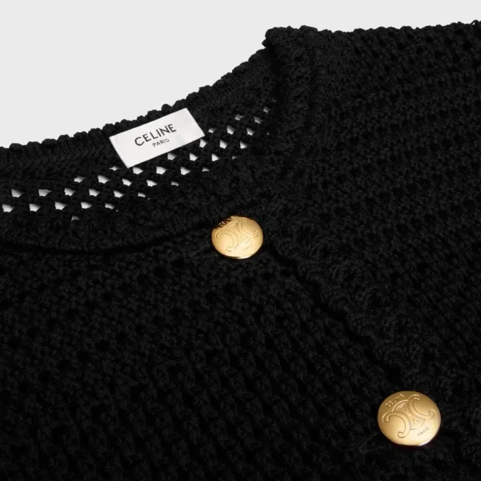 Cardigan en coton crocheté