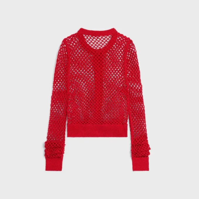 Cardigan en coton crocheté
