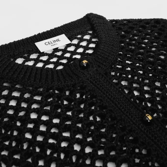 Cardigan en coton crocheté