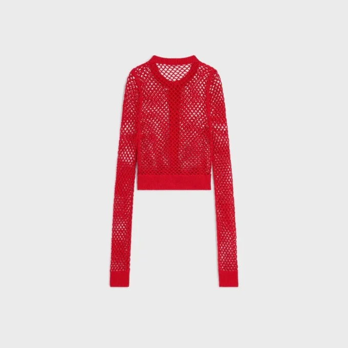 Cardigan en coton crocheté