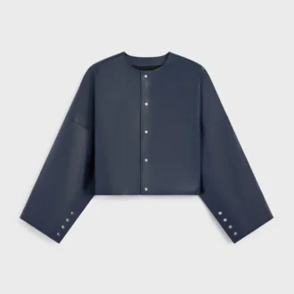 Cardigan en cuir d&rsquo;agneau