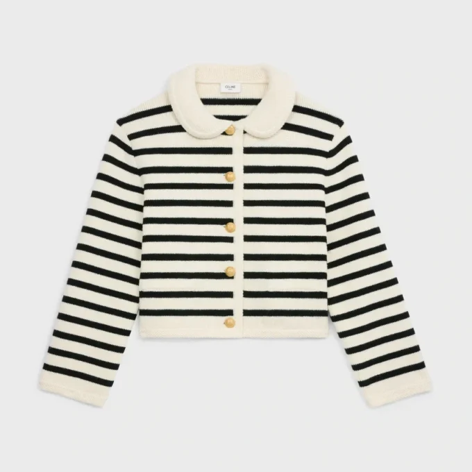 Cardigan en laine rayée Cardigan en laine rayée