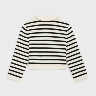 Cardigan en laine rayée