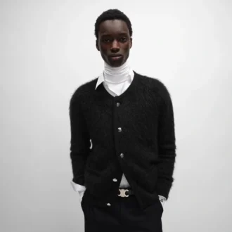 Cardigan en mohair brossé