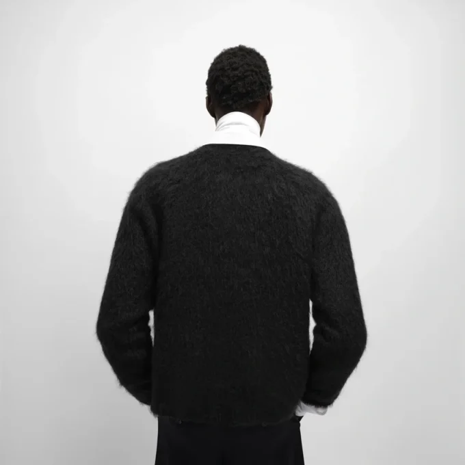 Cardigan en mohair brossé Cardigan en mohair brossé