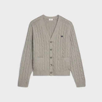 Cardigan Triomphe en cachemire à mailles torsadées