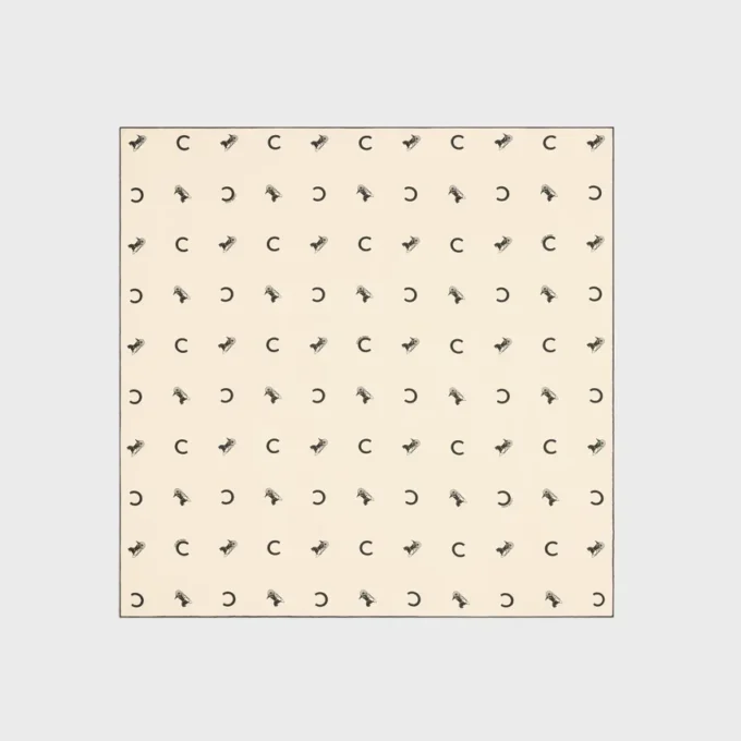 Carré en twill de soie