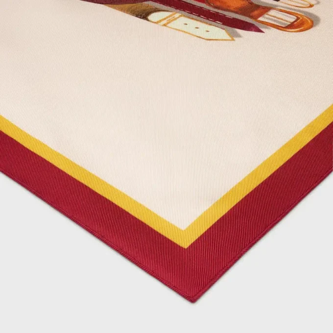 Carré en twill de soie