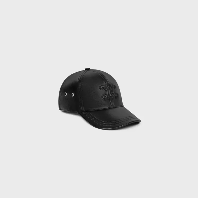 Casquette de baseball Triomphe en cuir d&rsquo;agneau